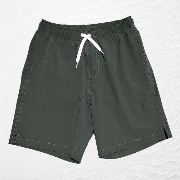 Bear Bottom Shorts Men’s Size Small 7" Swim Hybrid Zip‎ Pocket Green NWOT - Picture 1 of 13